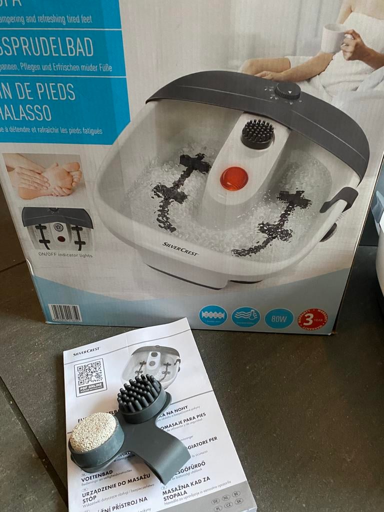 Voetbad verwarmend met trilfunctie, Ophalen, Zo goed als nieuw
