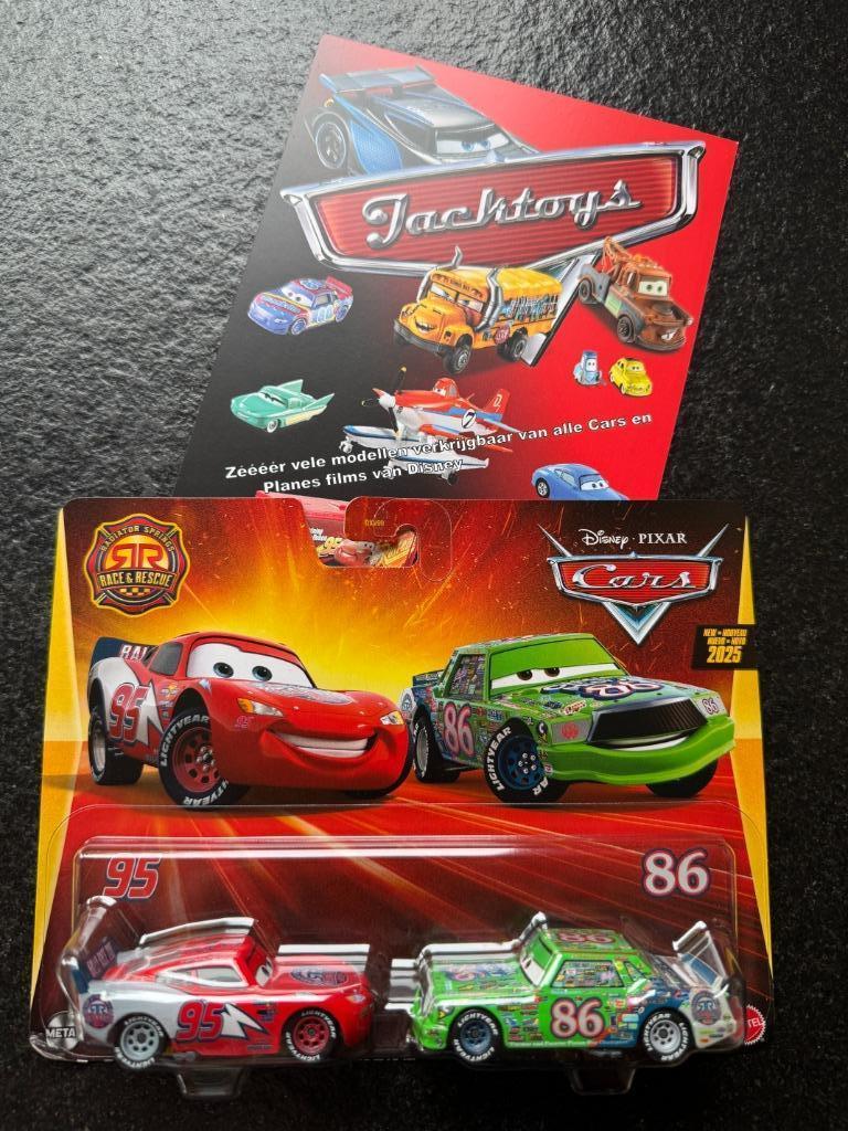 Cars Disney Pixar Race & Rescue McQueen & Chick Hicks, Ophalen of Verzenden, Nieuw