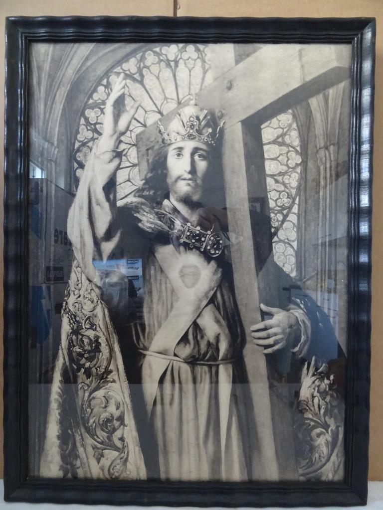 Gravure ancienne Chemin de Croix imprimé Jésus Christ Roi, Enlèvement ou Envoi