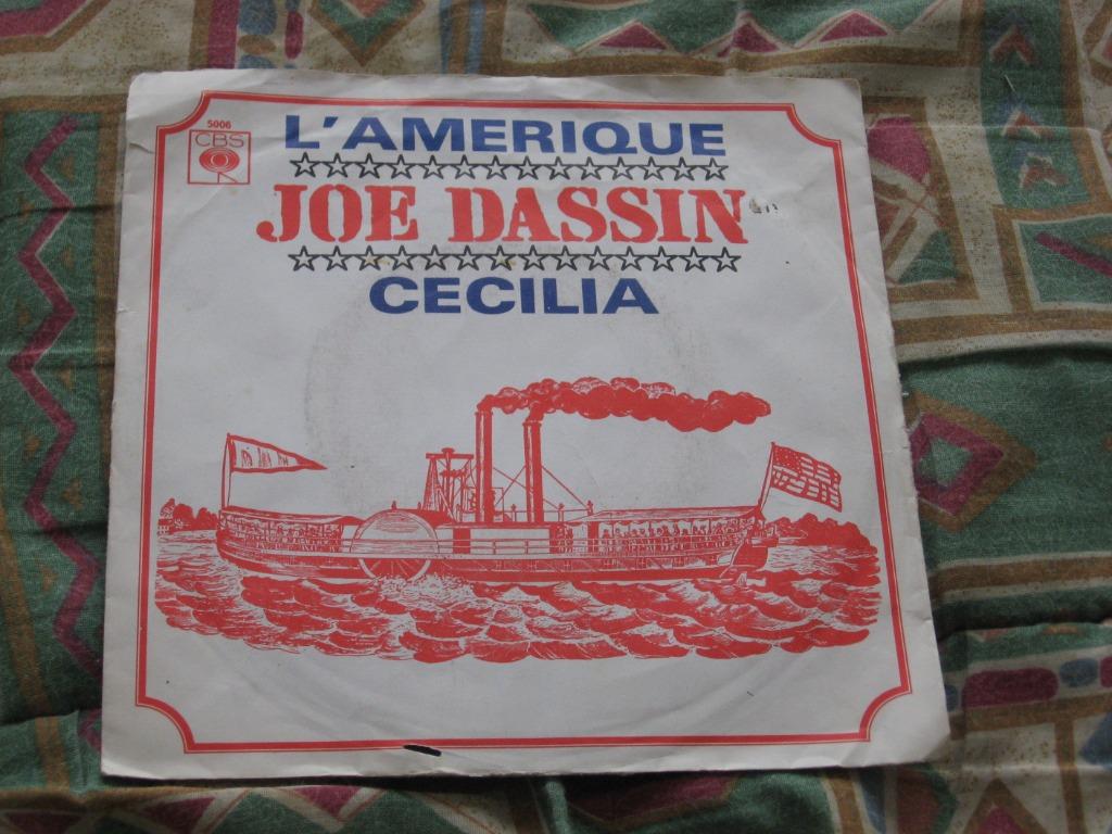 Disque vinyl 45 tours joe dassin L'Amérique / Cecilia, Ophalen of Verzenden, Zo goed als nieuw