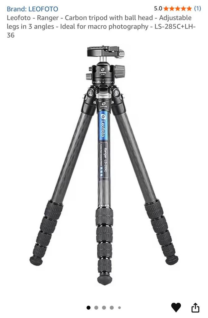 Trepied photo Leofoto LS-285C+LH-36 neuf, Enlèvement ou Envoi, Avec rotule, 175 cm ou plus, Comme neuf