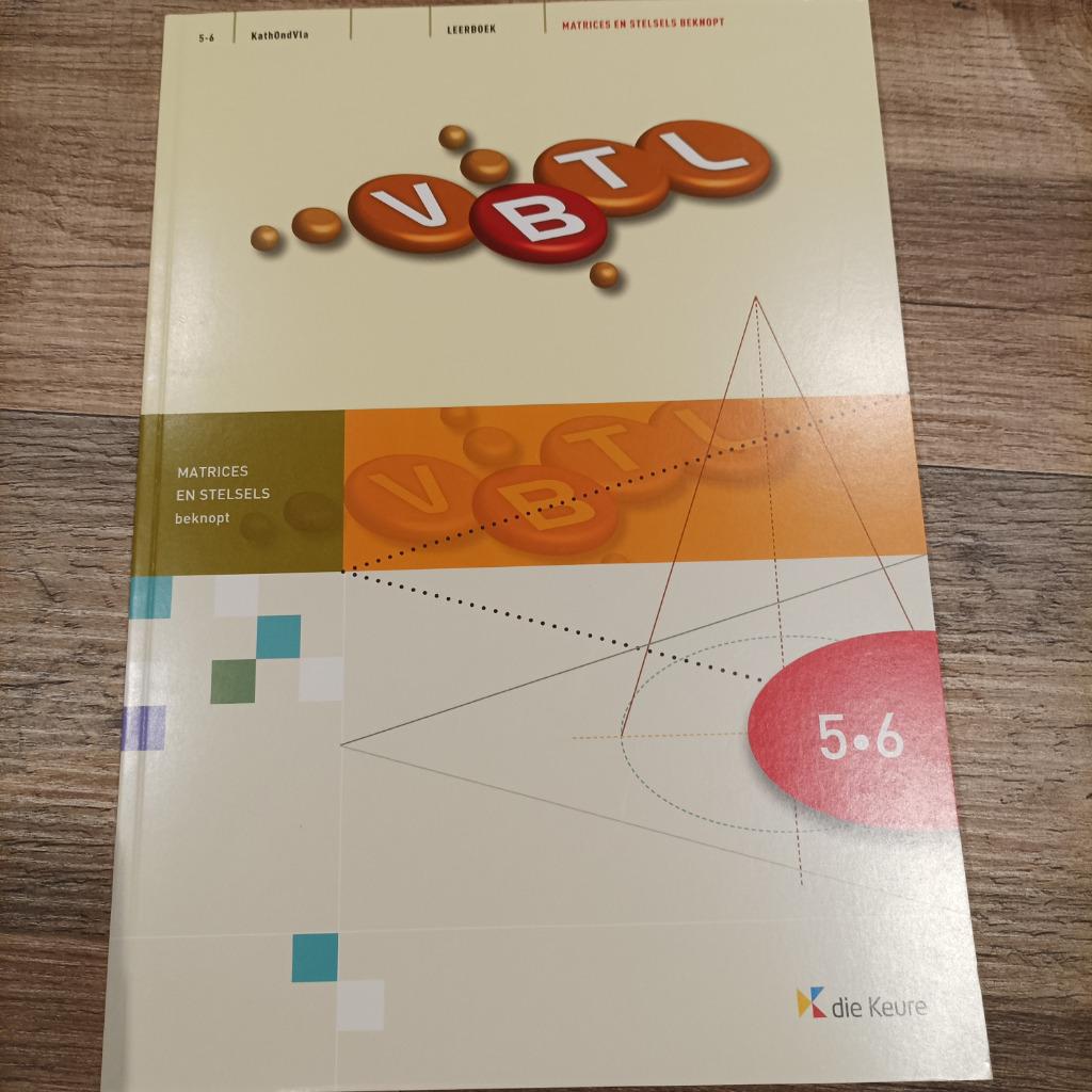 VBTL 5-6 Leerboek Matrices Nieuw, Enlèvement, Neuf, Secondaire, Mathématiques A