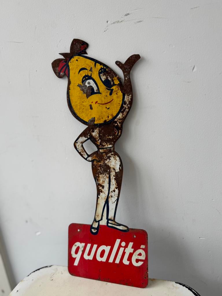 Esso oude vintage reclame Pin Up !, Verzamelen, Ophalen of Verzenden, Gebruikt, Reclamebord