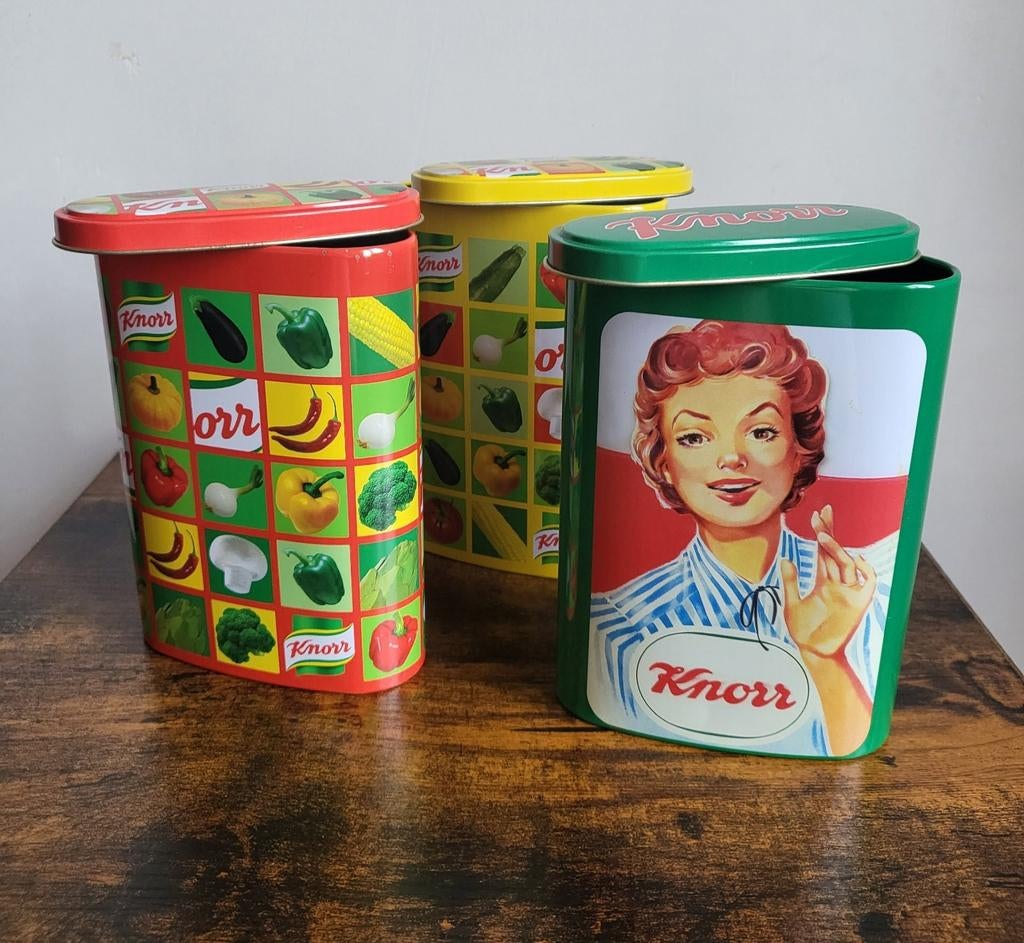 Bewaardoos voor kip, vlees, groenten bouillonblokjes, Ophalen of Verzenden, Zo goed als nieuw