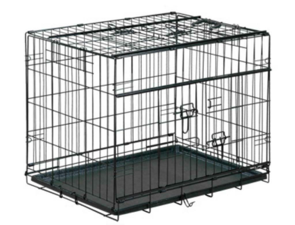 Caisse pour chien avec portes coulissantes Noir XL, Enlèvement, Neuf, 75 à 110 cm, 65 à 100 cm