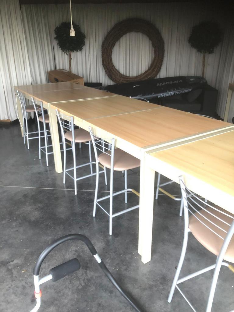 Bar tafel bloemschiktafel werkblad 1.75x1.00cm en 0.90cmhoog, Ophalen, Zo goed als nieuw