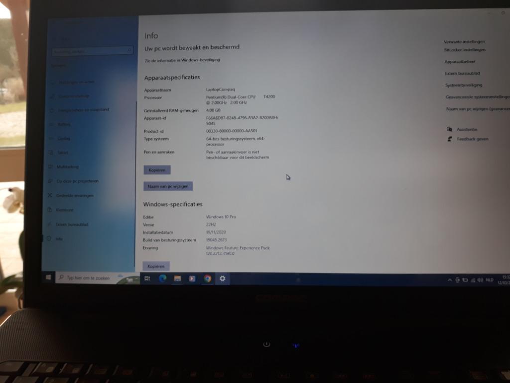 Laptop Compaq Pentium dual core T4200 17 inch, Computers en Software, Gebruikt, Ophalen of Verzenden, Azerty, 17 inch of meer