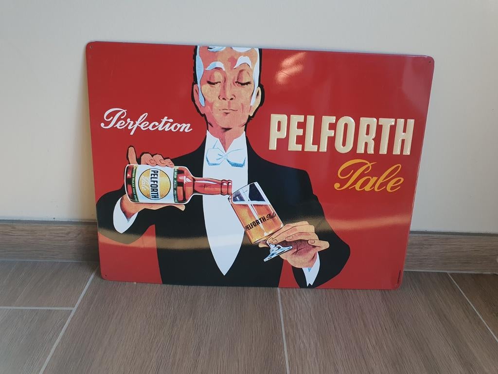 Metaal Reclamebord - Pelforth -, Verzamelen, Ophalen of Verzenden, Gebruikt, Reclamebord