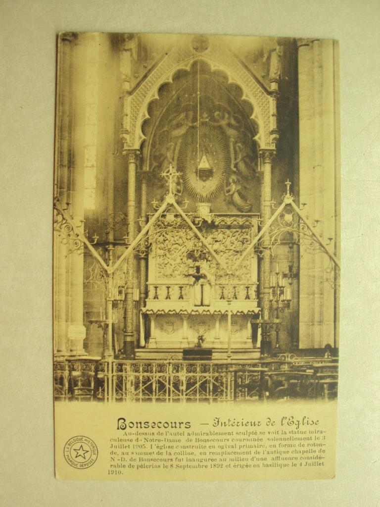 49621 - BONSECOURS - INTERIEUR DE L'EGLISE - ZIE 2 FOTO'S, Ophalen of Verzenden