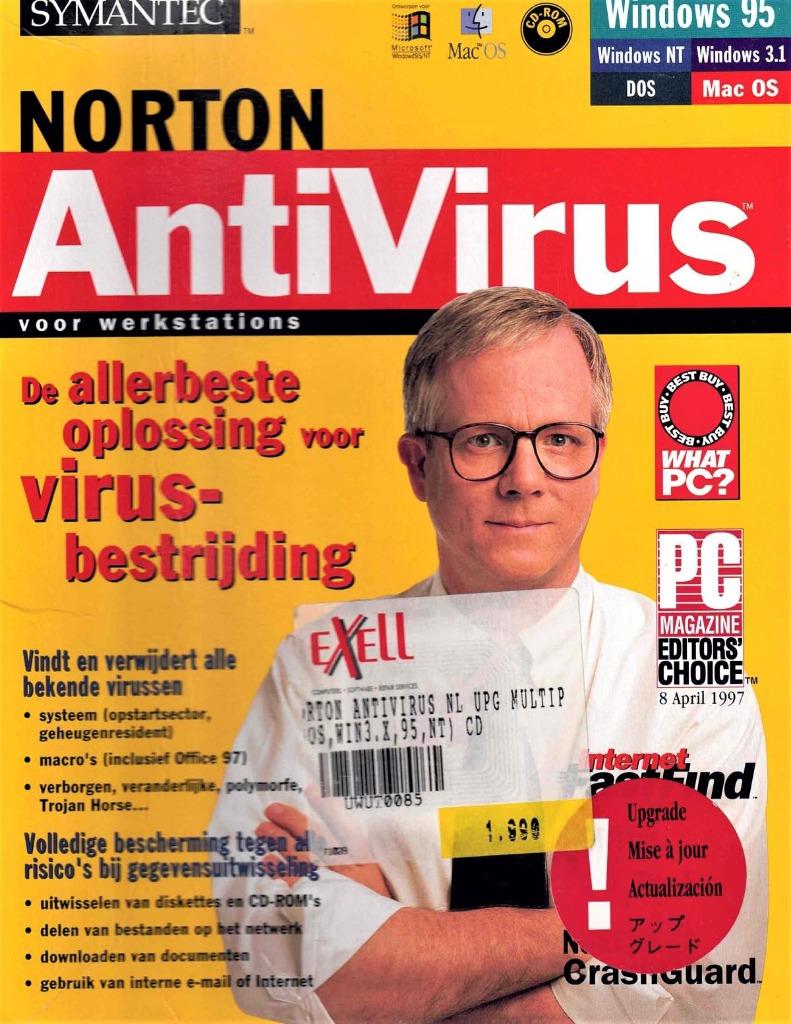 Norton antivirus - Pc cd-rom voor Windows én Mac  -  vintage, Enlèvement ou Envoi, Comme neuf, Norton, MacOS