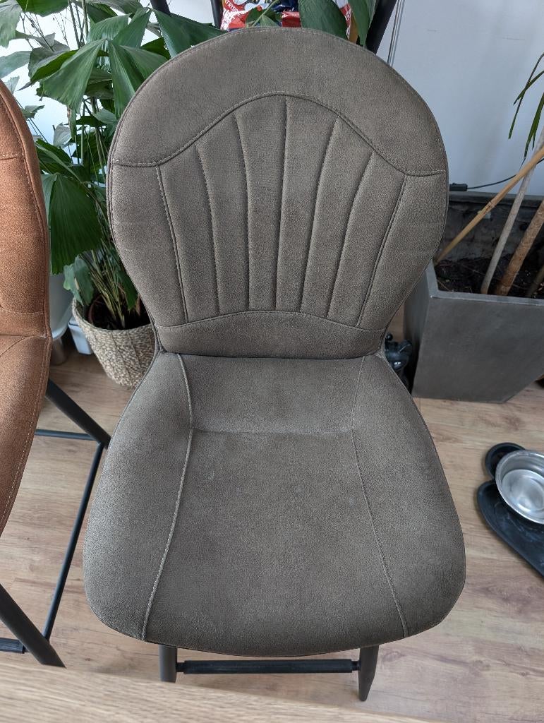 6 belles chaises de bar, Maison & Meubles, 90 cm ou plus, Avec repose-pieds, Comme neuf, Synthétique