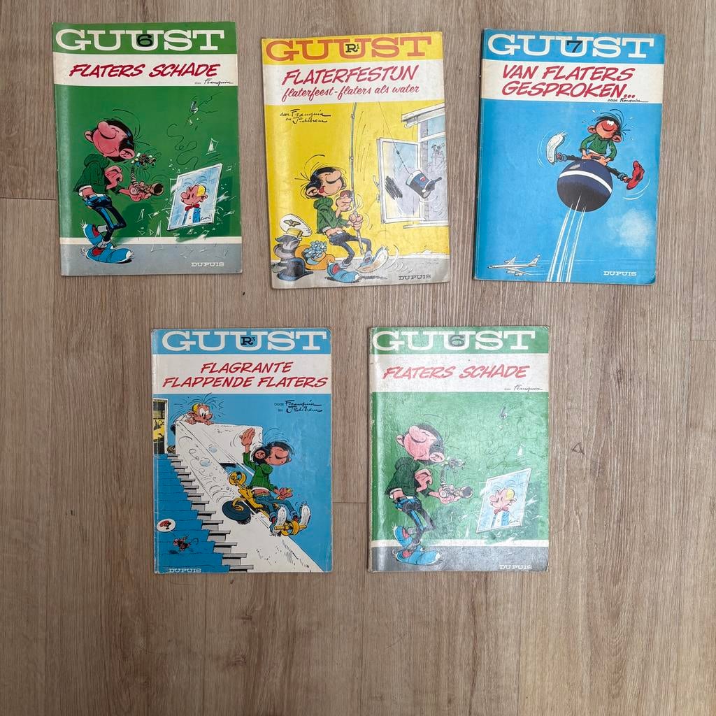 Strips Guust Flater, Ophalen of Verzenden, Gelezen