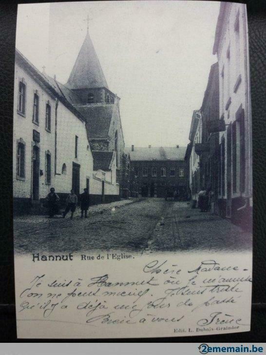 carte postale hannut rue de l église