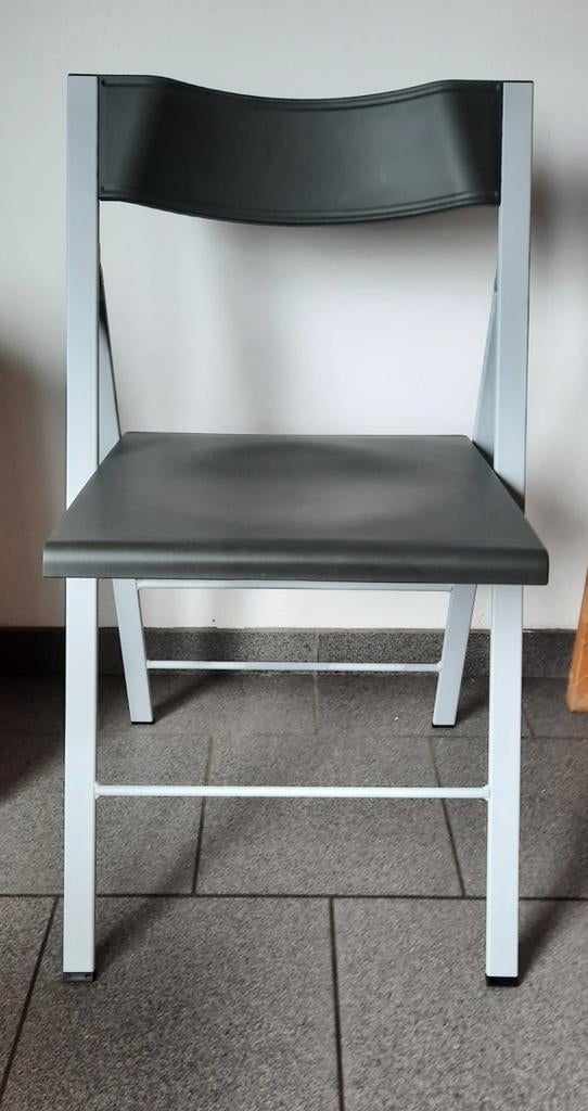 4 Chaises pliantes structure aluminium, Maison & Meubles, Chaises, Enlèvement, Noir