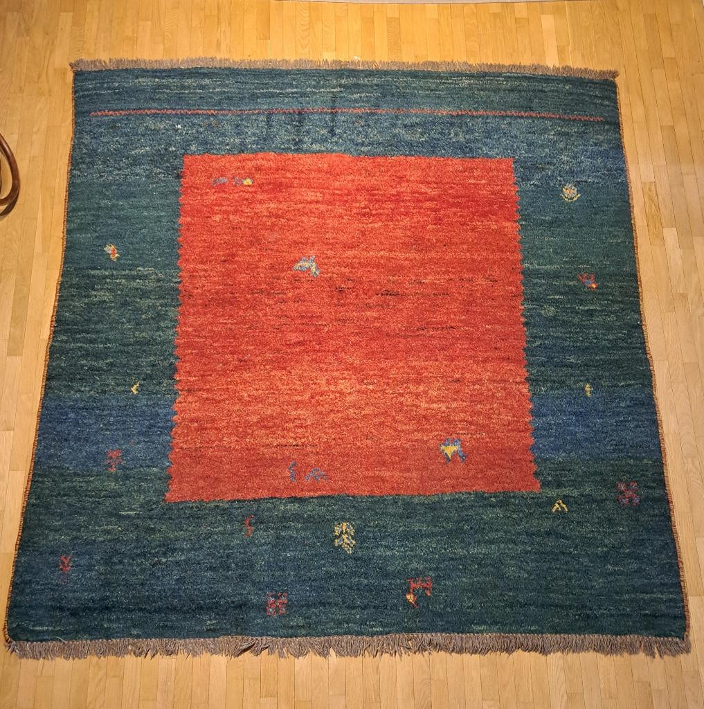 Perzisch Gabbeh wollen vloerkleed 209x205, Ophalen, Vierkant, 200 cm of meer, 200 cm of meer
