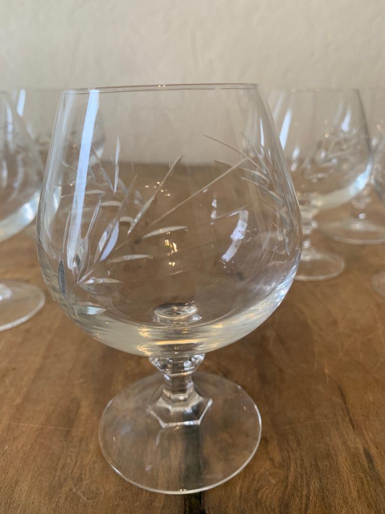 6 verres à cognac en cristal Cristal D'Arques, Enlèvement