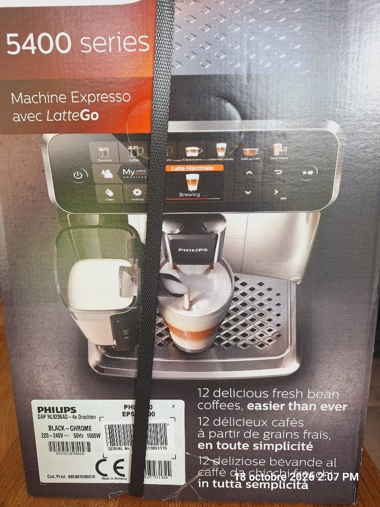 Machine Expresso Philips 5400 5447/90, Neuf, Machine à espresso, Café moulu, Enlèvement
