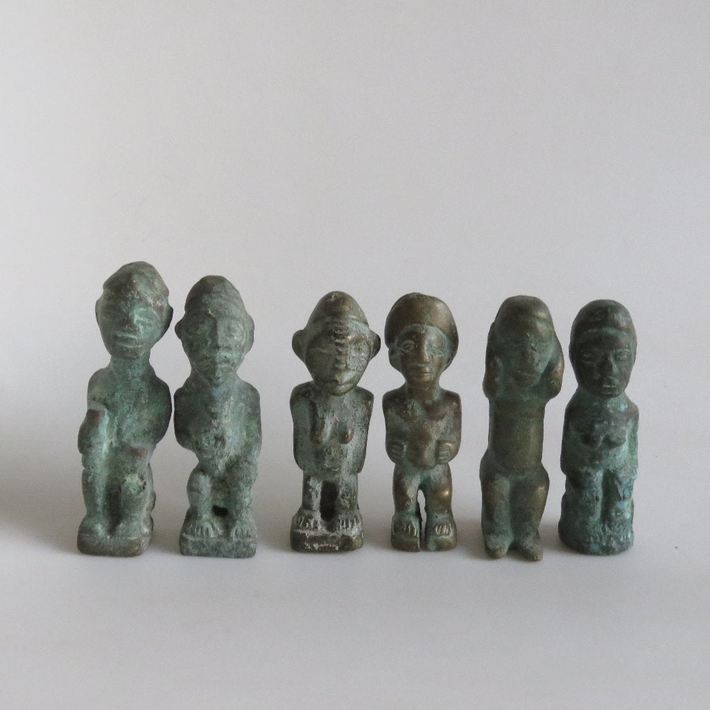Nkisi Afrikaans brons DRC 1950-60, Antiek en Kunst, Kunst | Beelden en Houtsnijwerken, Ophalen of Verzenden, Brons