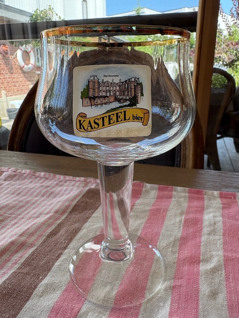 Kasteel bier glas, Ophalen of Verzenden, Gebruikt, Glas of Glazen, Overige merken