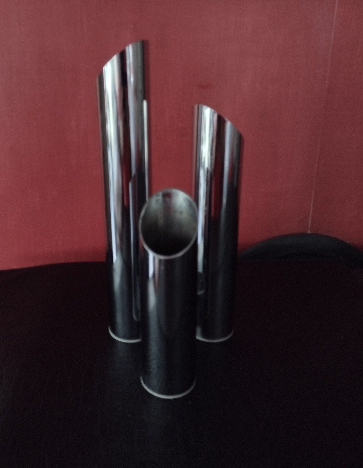 Space age vaas chroom/ vintage design, Antiek en Kunst, Ophalen of Verzenden