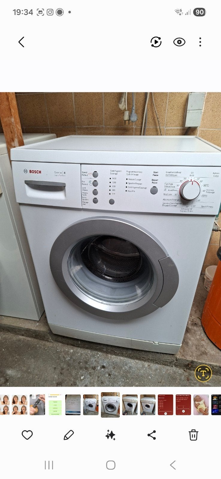 Propere en goed werkende wasmachine Bosch, Ophalen, Gebruikt