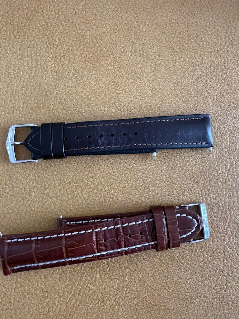 22 mm nieuwe leren horlogebandjes, Ophalen of Verzenden, Nieuw, Polshorloge, Leer