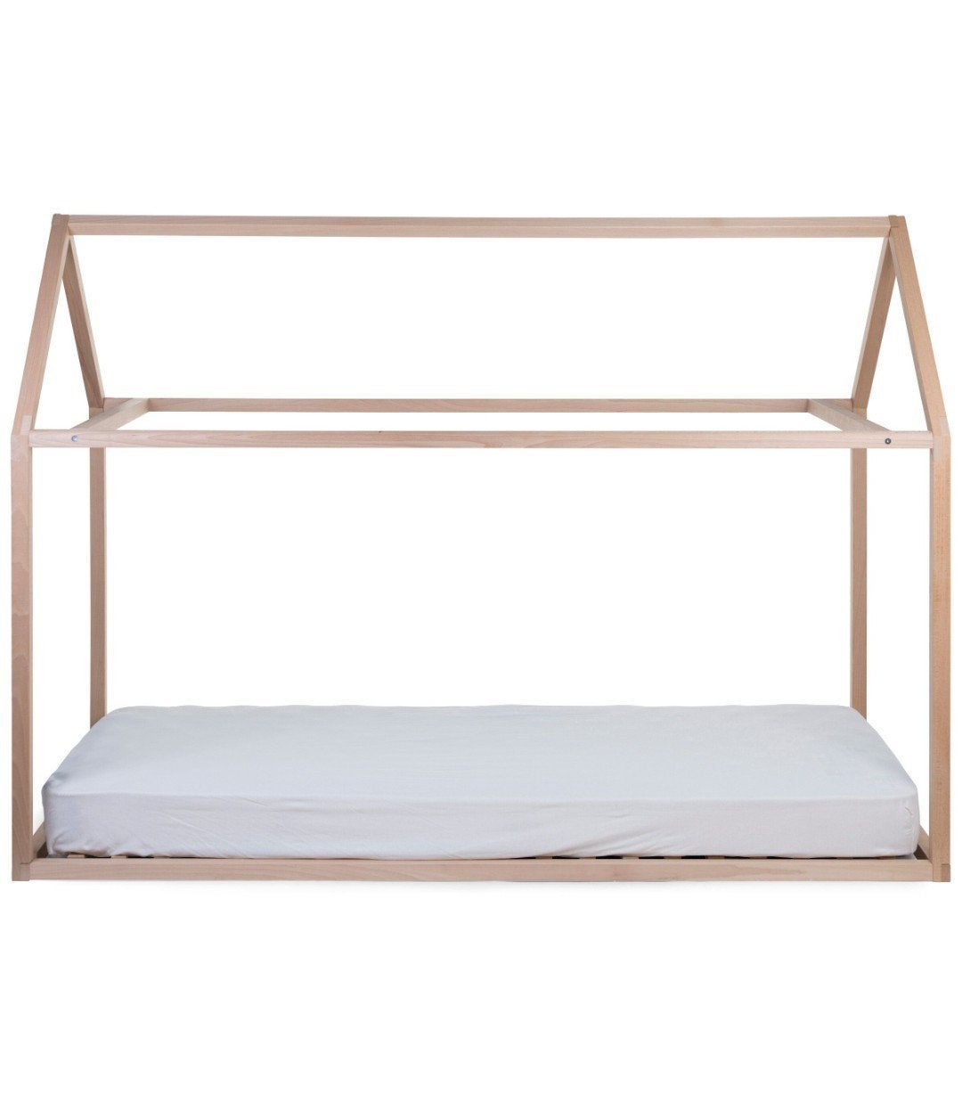Childhome houten huisje bed, Ophalen, 85 tot 100 cm, Zo goed als nieuw, Lattenbodem