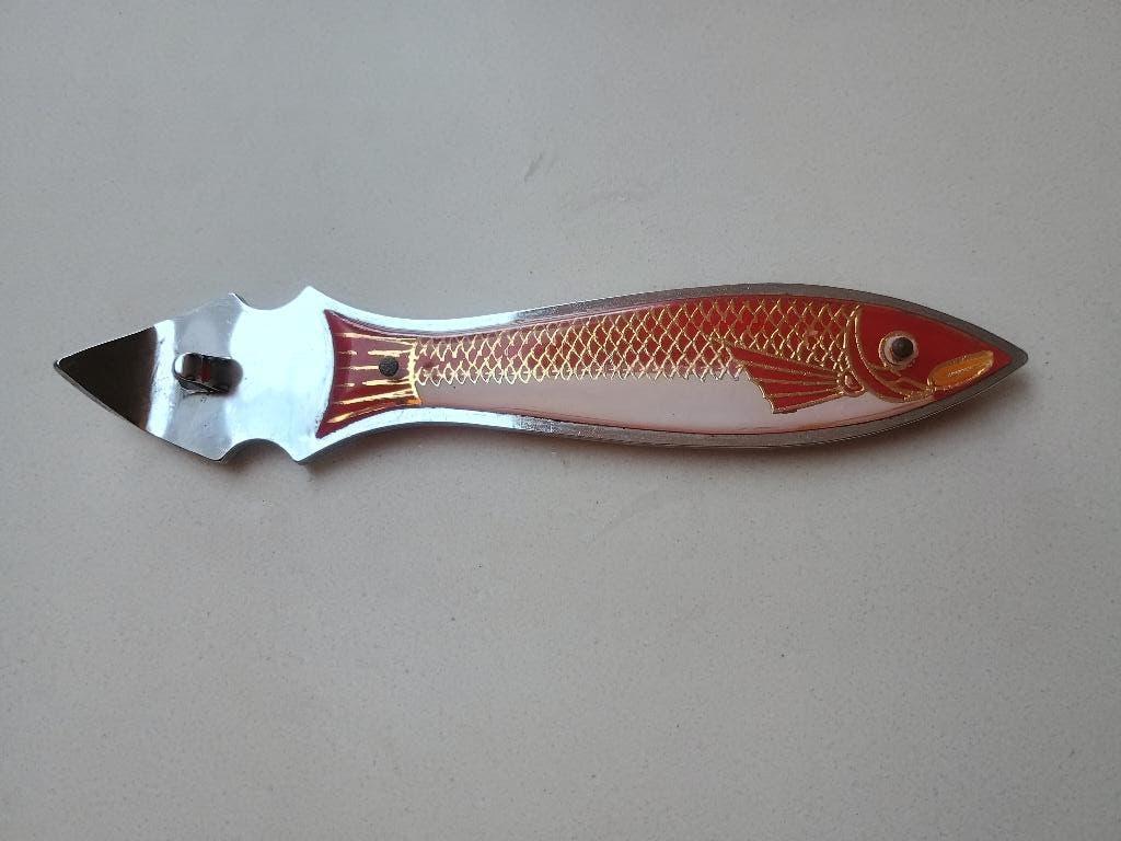 Vintage Japanse vis flesopener en blik perforator, Antiek en Kunst, Ophalen