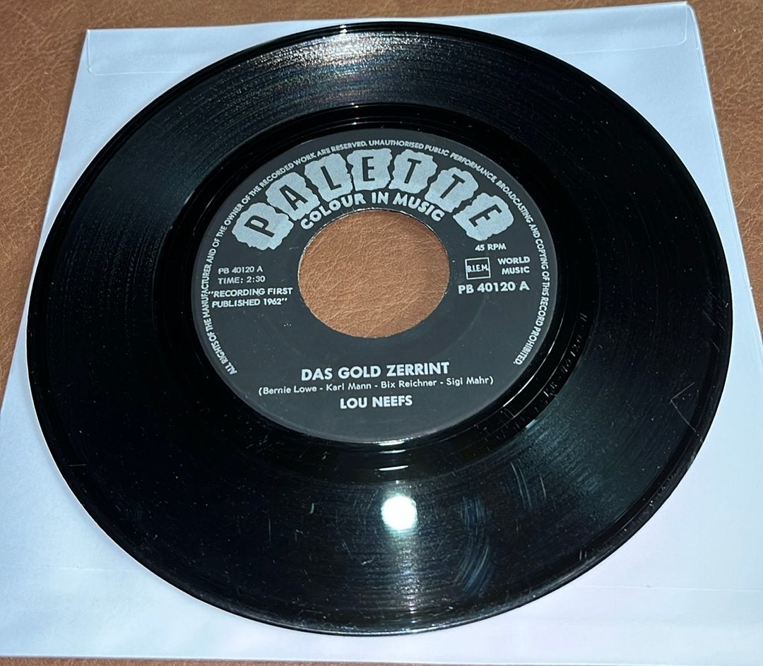 Lou (Louis)  Neefs ‎– Das Gold Zerrinnt - 7” vinyl single BE, Cd's en Dvd's, Vinyl Singles, Ophalen of Verzenden, Gebruikt