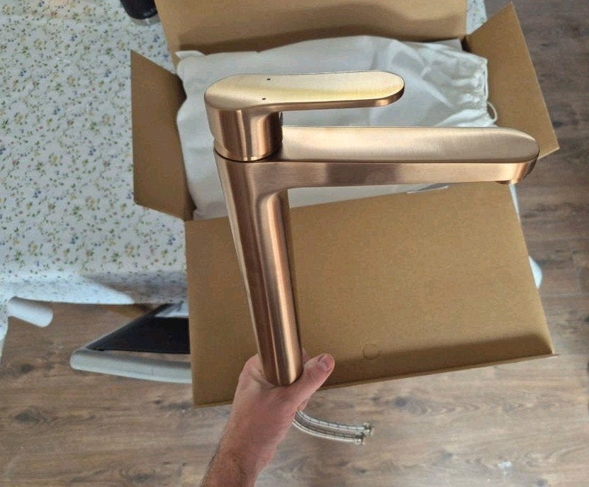 Linie Astor hoge wastafelkraan - Brushed Rosegold, Enlèvement, Neuf