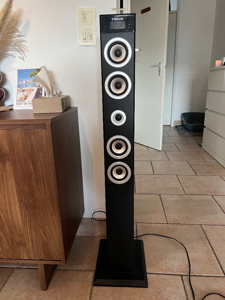 Enceinte colonne Boulanger, TV, Hi-fi & Vidéo, Enceintes, Autres marques, Télécommande, Enlèvement, Utilisé