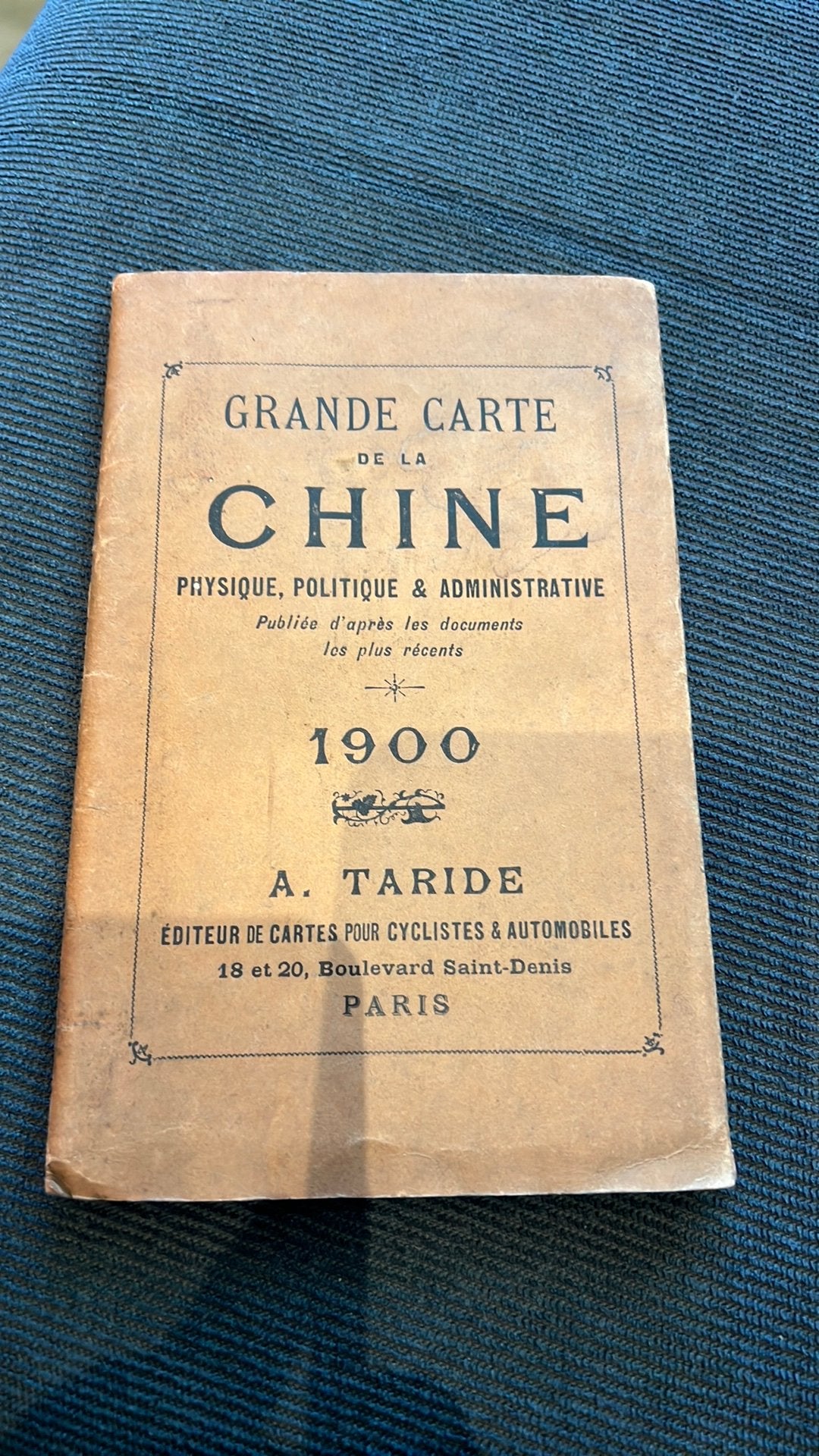 Carte de la Chine en 1900, Livres, Autres régions, Enlèvement ou Envoi, Utilisé, Carte géographique