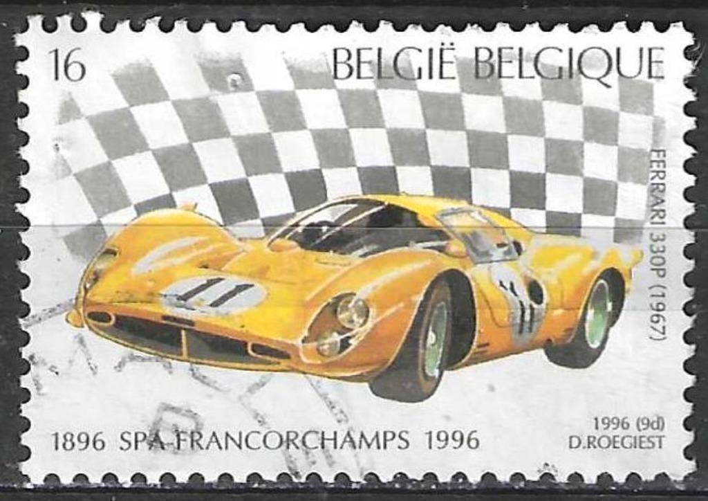 Belgie 1996 - Yvert 2651 /OBP 2652 - Ferrari 330 P (ST), Postzegels en Munten, Verzenden, Gestempeld, Gestempeld, Auto's