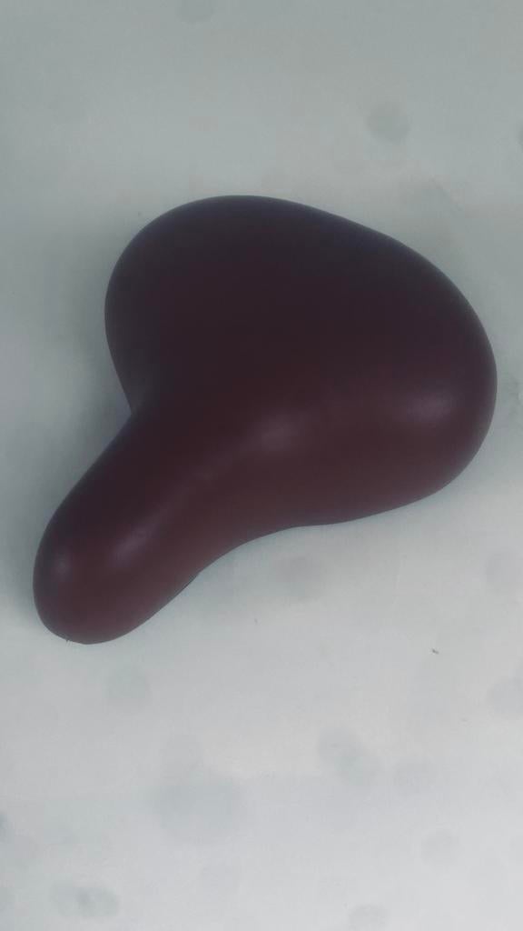 Fiets zadel zonder pin in kunstleder cognac bruin., Ophalen of Verzenden, Zo goed als nieuw