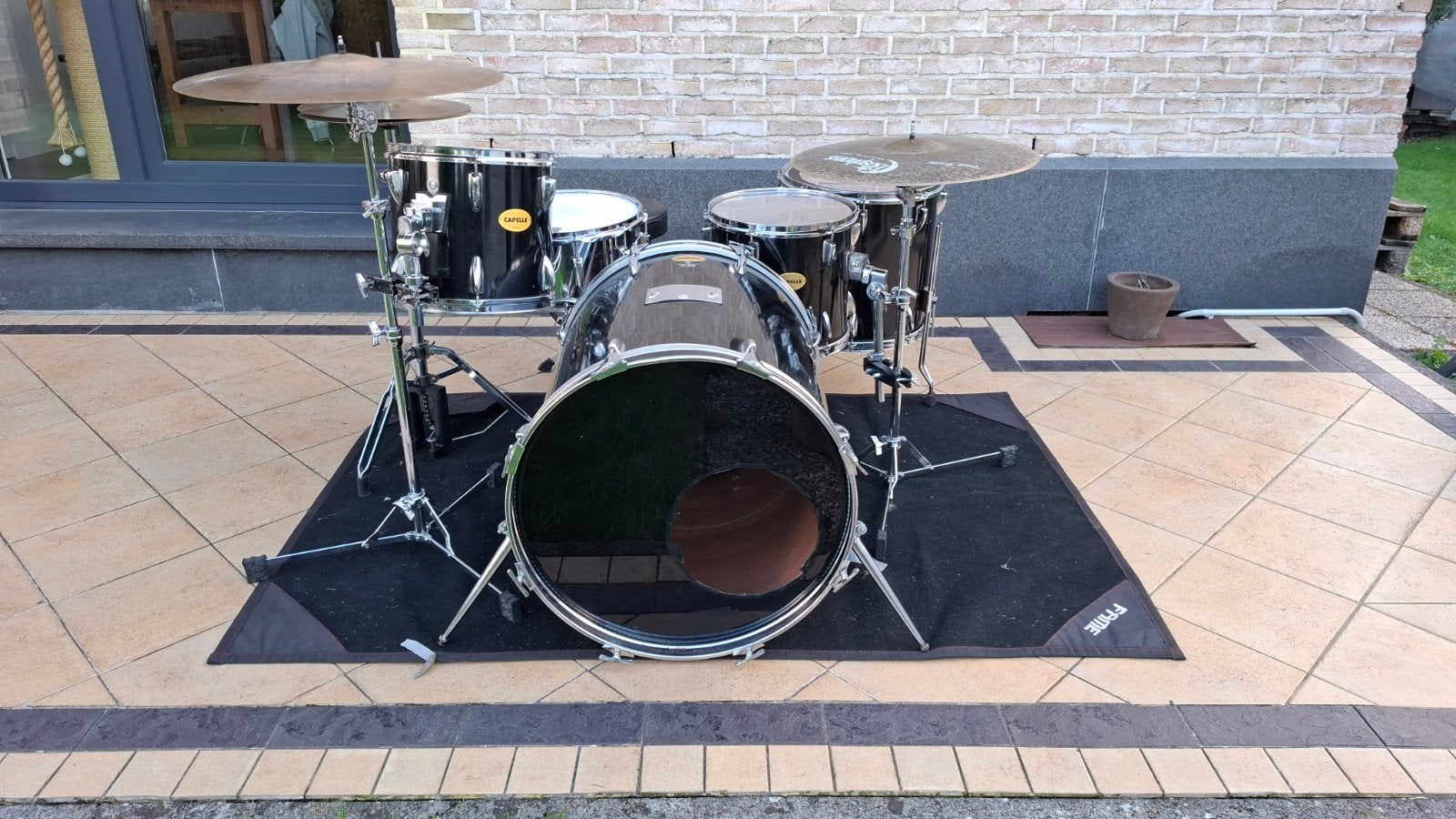 j capelle turbo drumkit 1983 in MAHONIEhout, Ophalen, Gebruikt, Overige merken