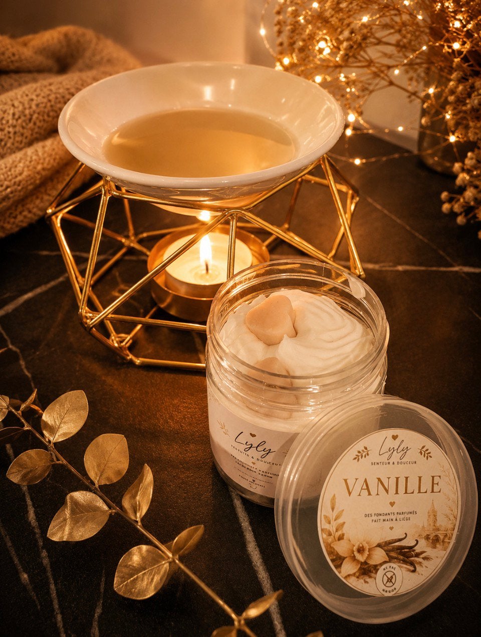 Fondant parfumé chantilly Vanille 50g, Enlèvement ou Envoi, Rose, Bougie, Cire
