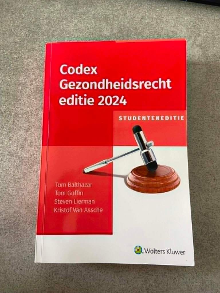 Codex gezondheidsrecht editie 2024 (studenteneditie), Boeken, Schoolboeken, Ophalen of Verzenden, Gelezen, Overige vakken, Wolters & Kluwers