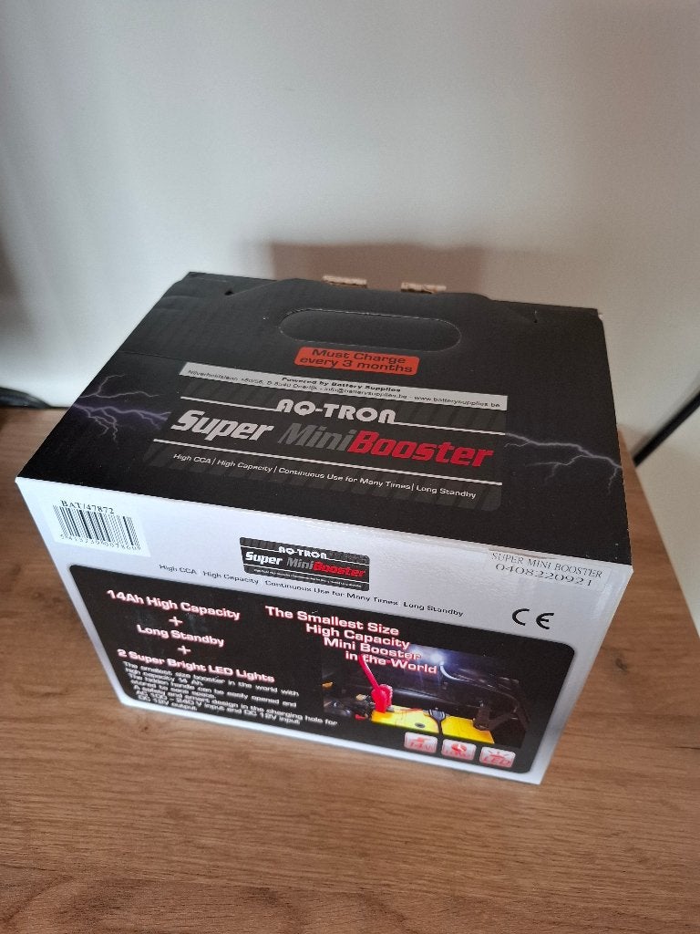 Professionele AQ-TRON Super Mini Startbooster 12V-1200A, Ophalen of Verzenden, Nieuw