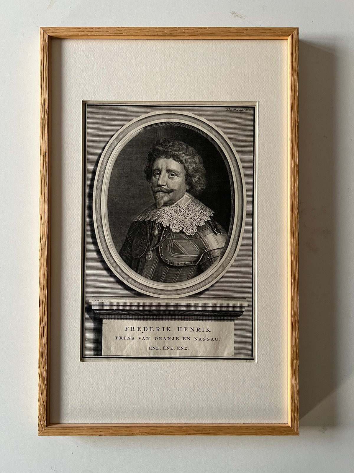5 portretgravures stadhouders Oranje-Nassau (Bernard Picart), Enlèvement, Portrait, Gravure, Encadré
