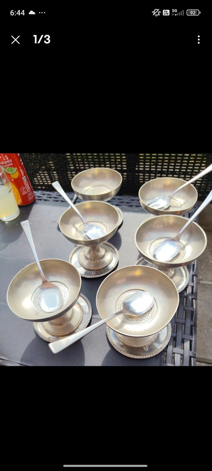 Coupe a glace en étain, Antiquités & Art, Enlèvement