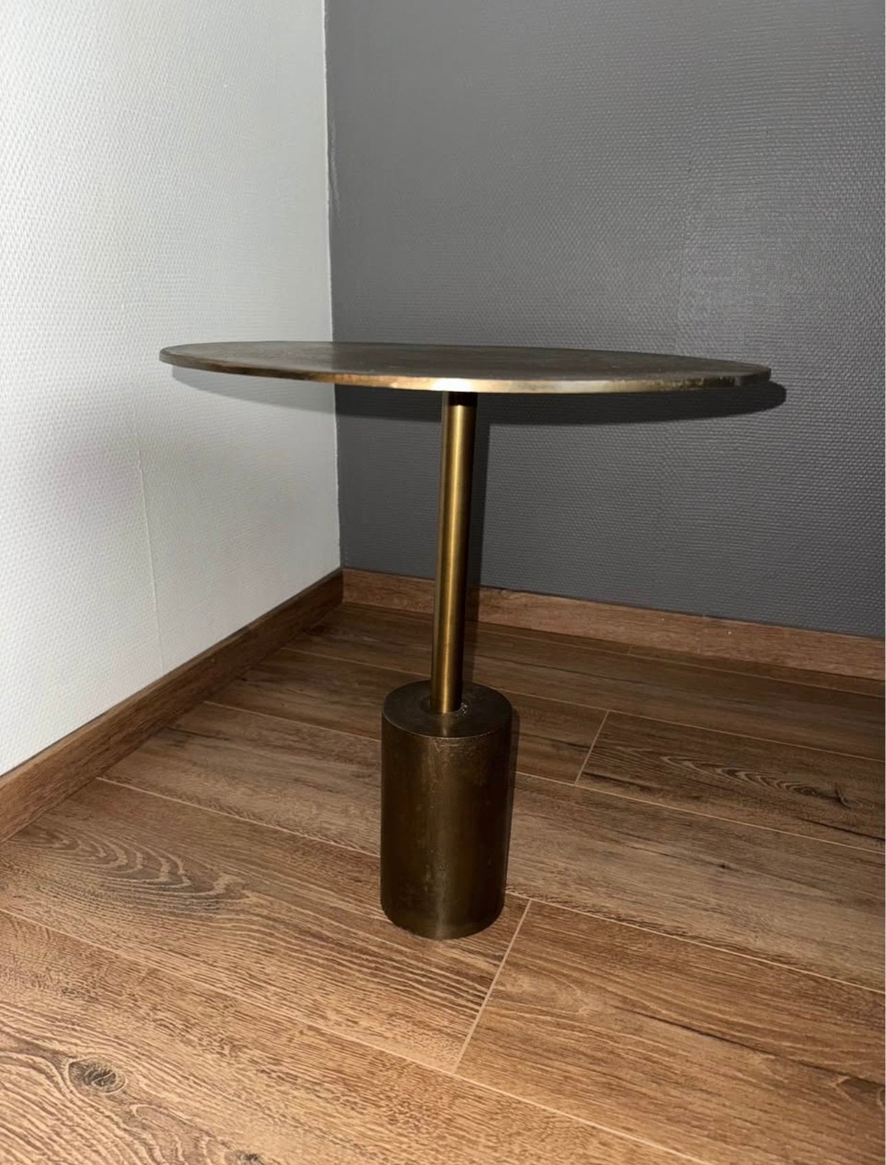 Table d’appoint - bronze - H: 46cm - D: 40cm, Enlèvement, Comme neuf