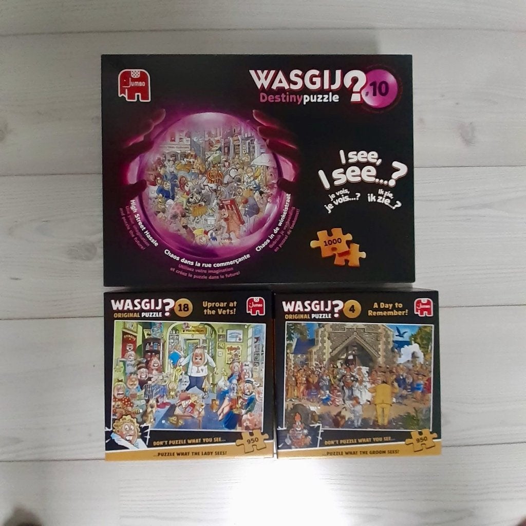 Wasgij puzzels/3 stuks, Enlèvement, 500 à 1500 pièces, Comme neuf, Puzzle