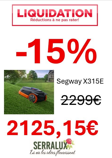 segway Navimow X315E, Jardin & Terrasse, Tondeuses robotisées, Neuf, 20 à 25 cm, Contrôlable via l'application, Enlèvement