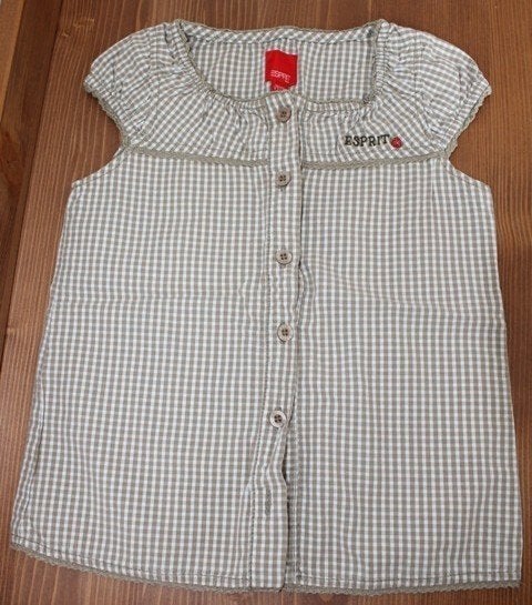 Top Esprit à carreaux sans manches – taille 116-122, Enlèvement ou Envoi, Chemise ou À manches longues, Comme neuf, Esprit