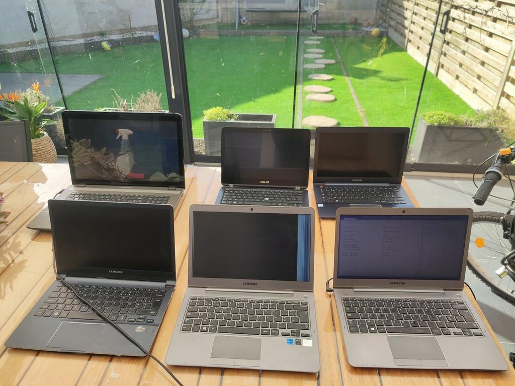 LOT Laptops - 6 stuk, Computers en Software, Windows Laptops, Ophalen of Verzenden, 13 inch