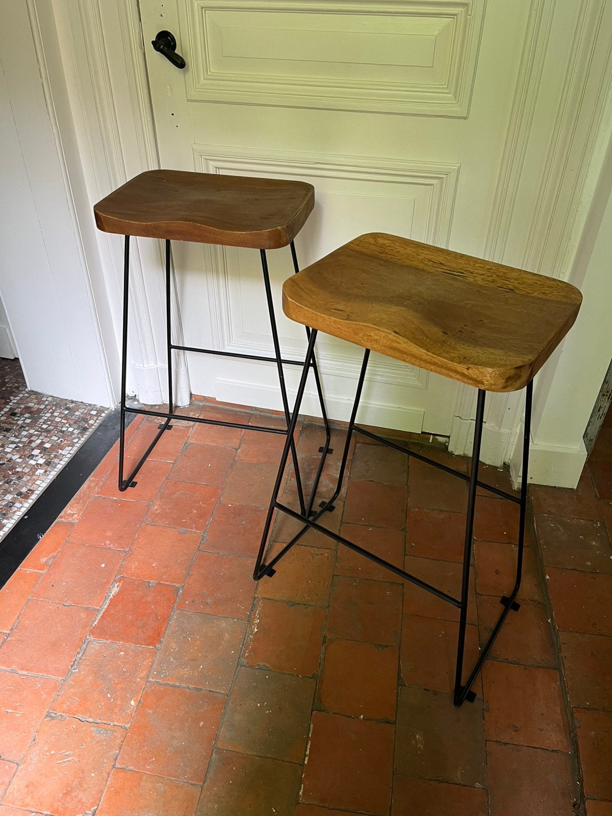 VINTAGE KRUKKEN BARKRUK KRUK HOOG HOUT METAAL TOOG KEUKEN, Ophalen