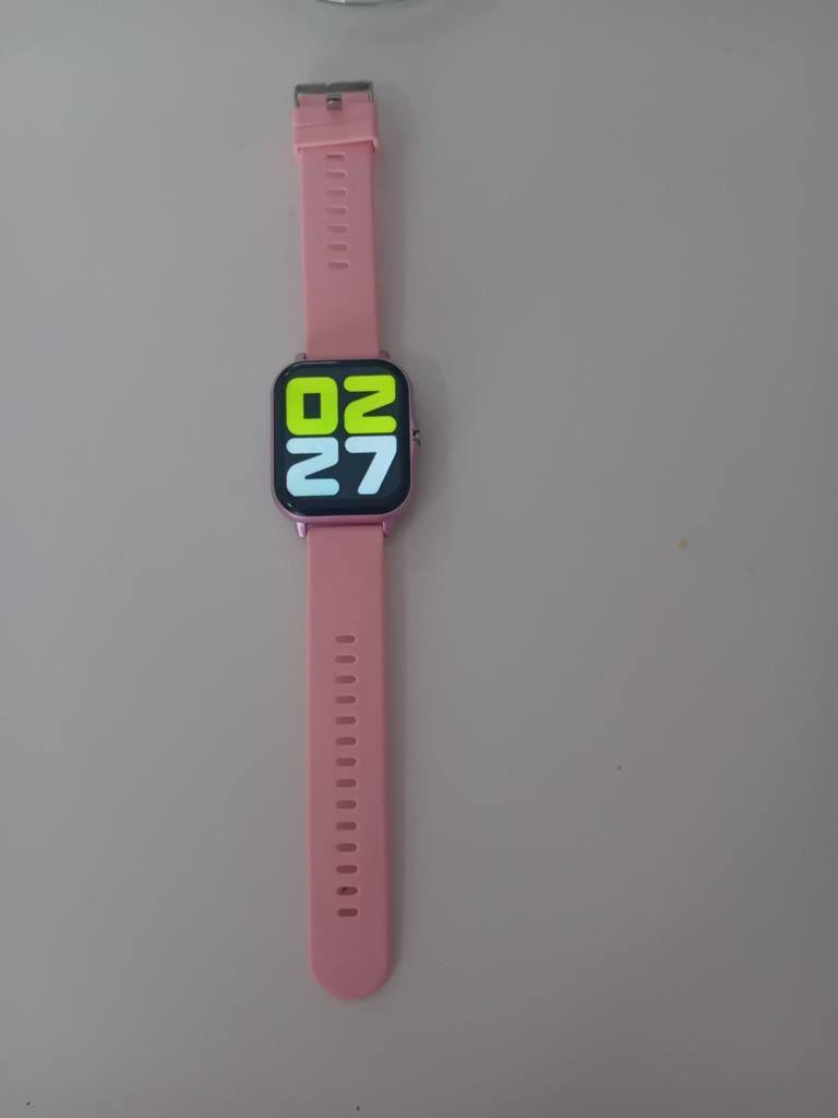 Mooie roze smartwatch te koop werkt perfect, Ophalen, Roze