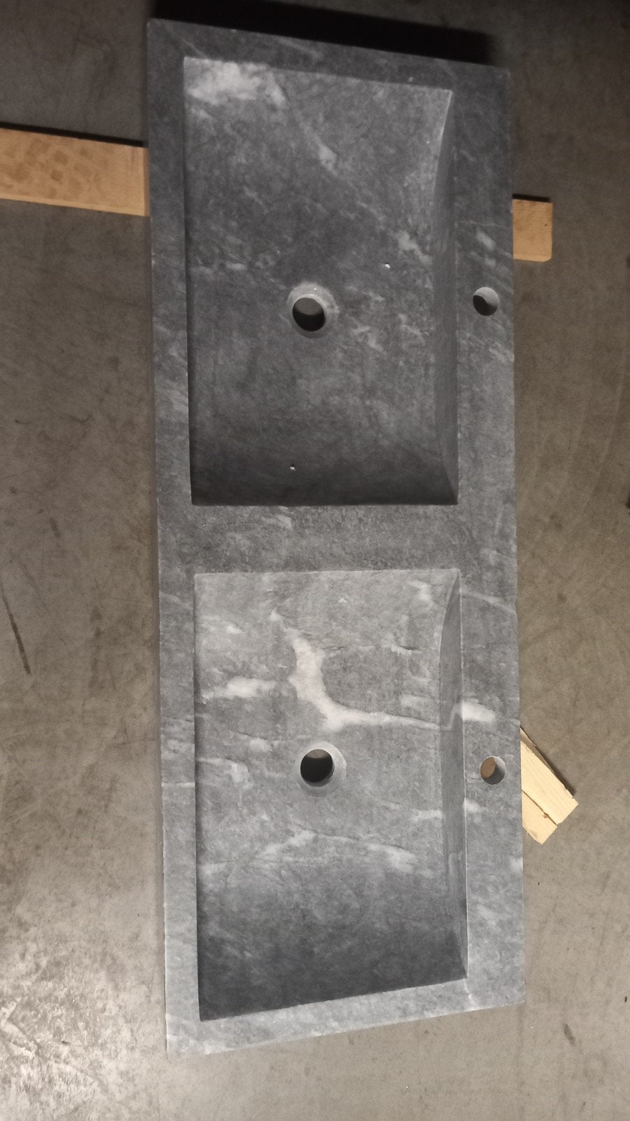 Nieuw vol marmeren dubbele wastafel!, Neuf, 25 à 50 cm, Lavabo ou Évier, 100 à 150 cm