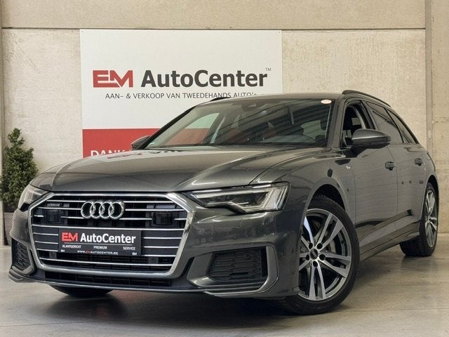 Audi A6 PHEV 50 TFSI e S-Tronic S-Line Matrix-CAM-CarPlay, Auto's, Automaat, Dealer onderhouden, Stof, Euro 6
