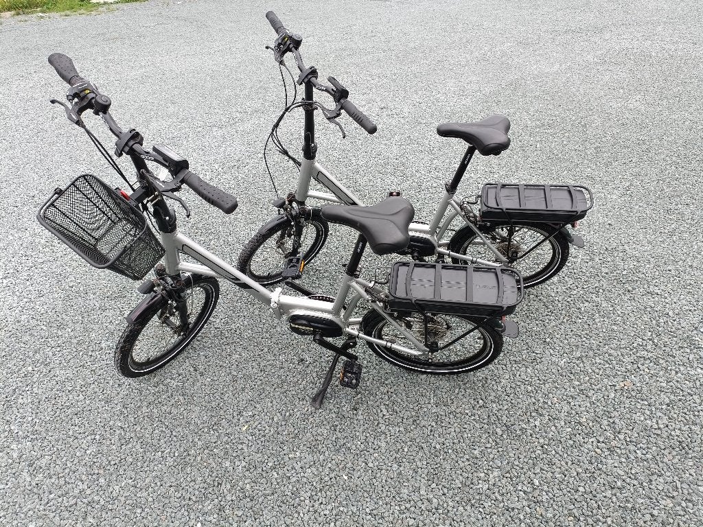 2 Electrische Vouwfietsen, Fietsen en Brommers, Versnellingen, Zo goed als nieuw, Totaal opvouwbaar, Ophalen